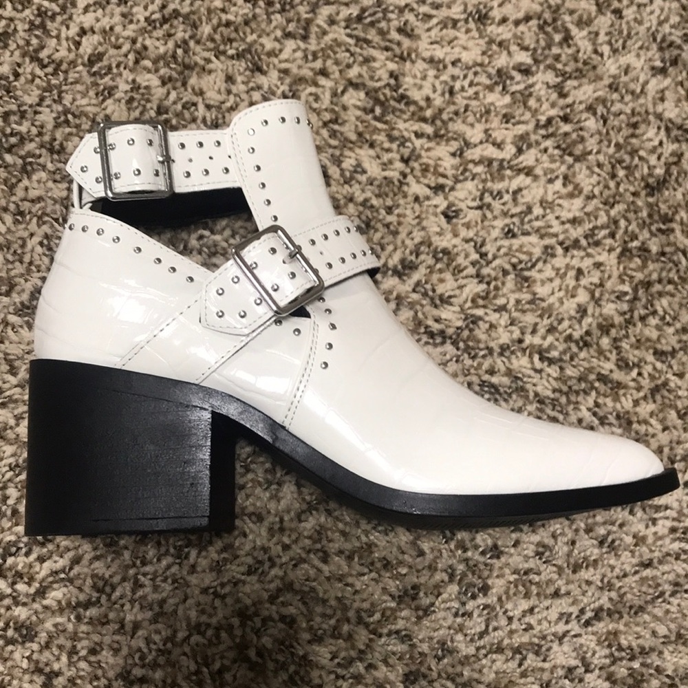 COPY - Steve Madden Andy White Croc Bootie